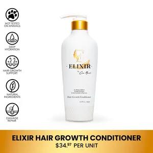 Coco March Elixir Hair Growth Conditioner - Plant-Based Revitalizing Treatment, 16.9 fl oz