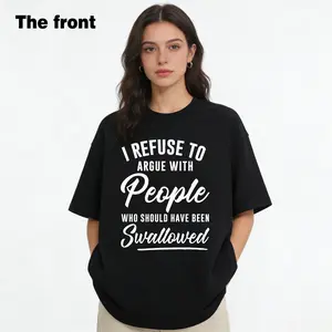 Funny Sarcastic Quote Tshirt I Refuse to Argue Letter Print Black Unisex Tee Sassy Attitude Graphic Top Harajuku Streetwear Hip Hop Style Casual Outfit Women Short Sleeves