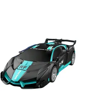 Transformable Car Remote Control Robot, 1:18 Scale Rotating LED Lights, Suitable for Kids 6+, Transformation, 800mah Batteries Included