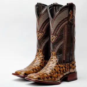 Honey Leather Boots - Square Toe