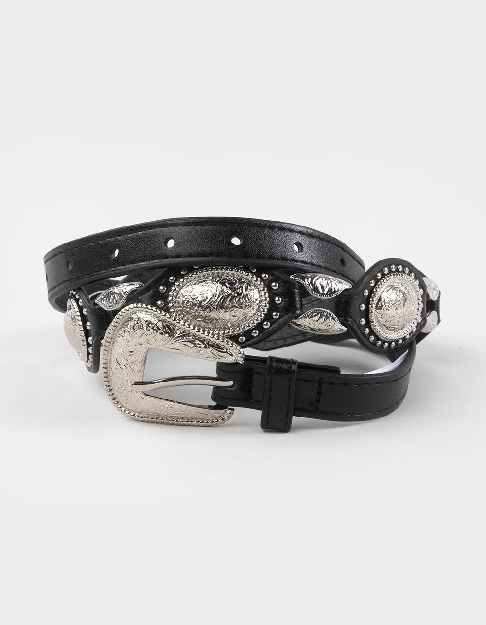 Concho Western Belt, Black Concho Western Belt, Black