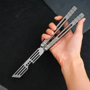 Aluminum Balisong Flipper Tool, Aluminum Alloy Handle, Bottle Opener Function, Hand-Crank Skill Toy, Beginner Practice Toy, High-Quality Edc, Outdoor Multifunctional Tools, Outdoor Folding Tool