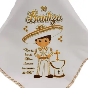 Baptism  12pcs Napkins - 10x10” Baptism Favor, 100% Polyester,  Bautizo de Charro