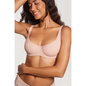 Women's Smooth Scoop Neck Balconette Bra Underwire No Padded