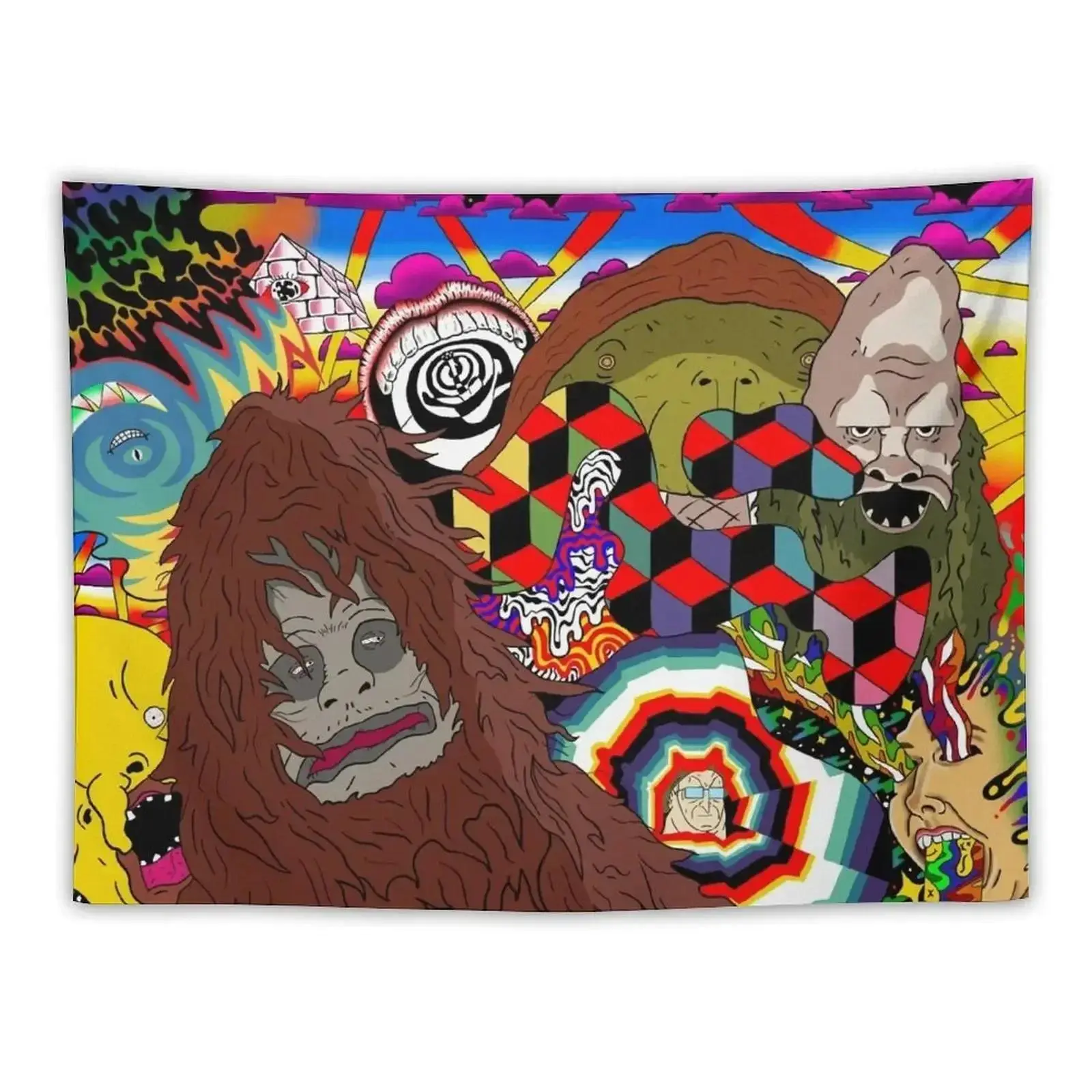 The Big Lez Show Light Linen-Cotton Decorative Wall Hanging Tapestry, Bright Animals-Themed Long-Lasting Room Art for Living Room, Beach Decor, Strong