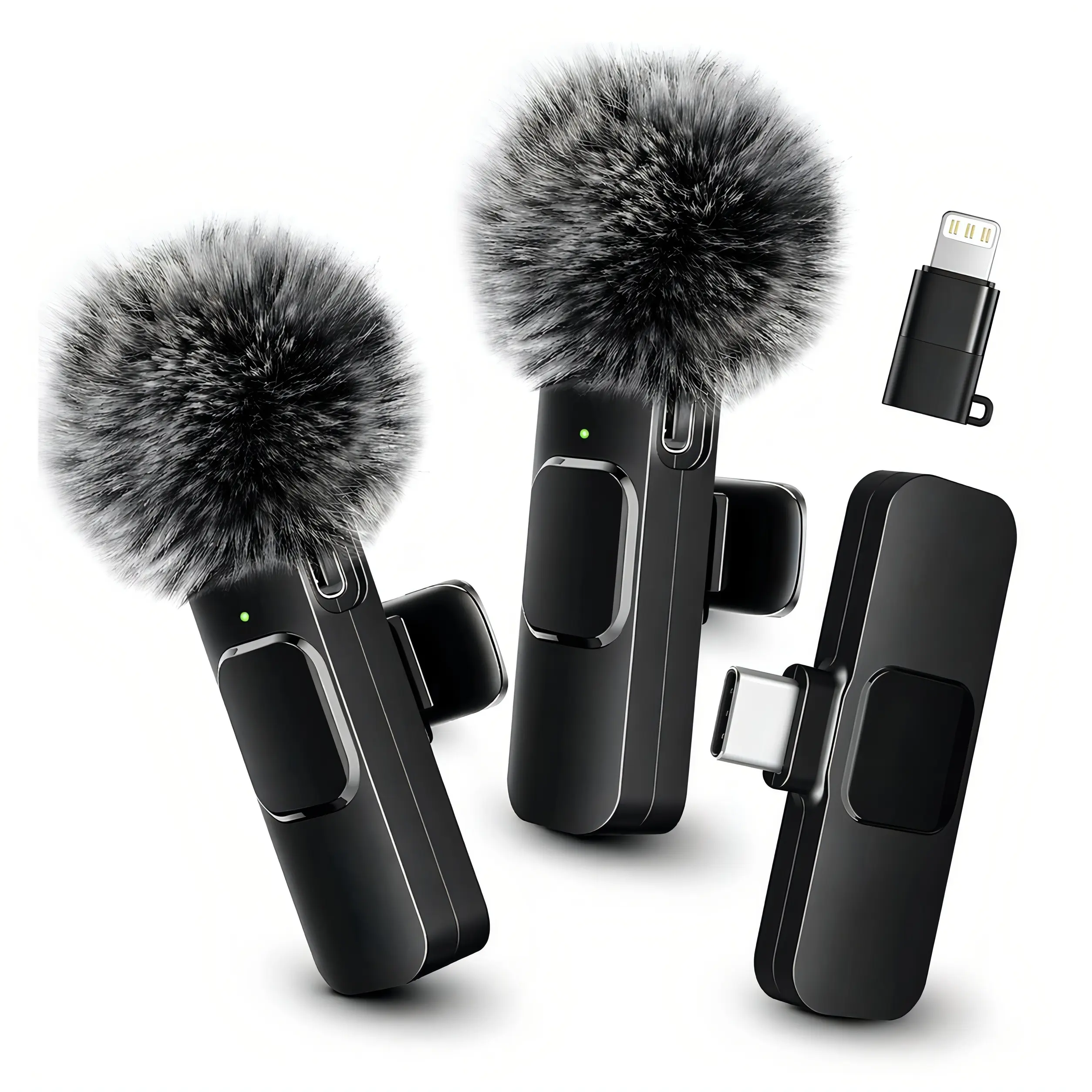 HITOZON Wireless Mini Lavalier Microphone with Noise Reduction - Plug-and-Play Portable USB-C Lapel Mic for iPhone 15/16/17, iPad, Android Smartphones, Camera Audio Recording - Phone Accessories for Vlog, YouTube