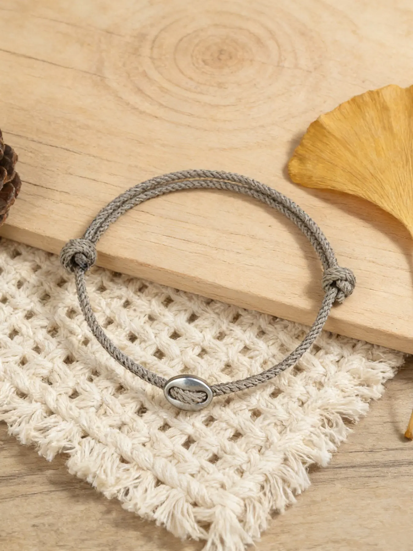 Minimalist Cord Bracelet Handmade Simple Thin Rope Bracelet Unisex Stainless Steel Wristband Friendship Gift Couple Present Adjustable Slider Bracelets