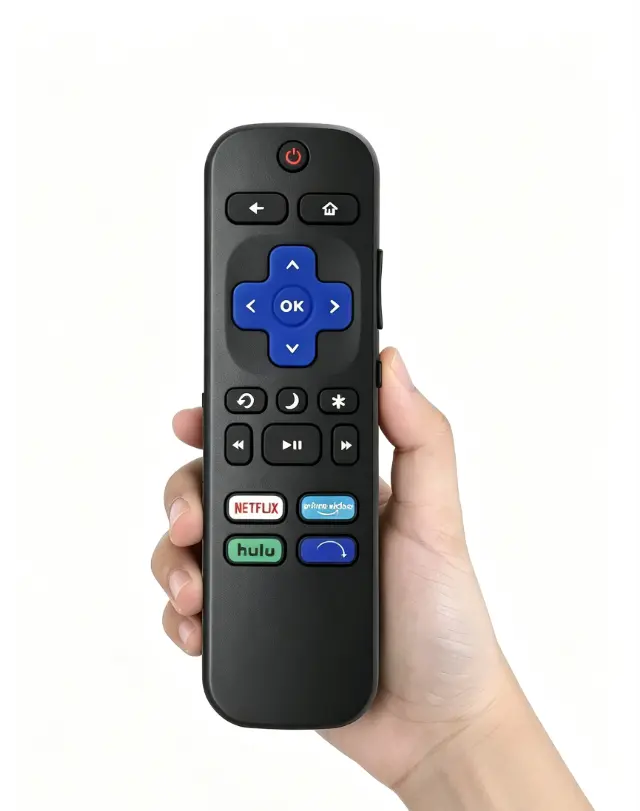 1 Pack Remote Control for Roku TV, Remote Replacement for TCL/Hisense/Sharp/Philips/JVC/RCA/Magnavox/Sanyo/LG/Haier ROKU TVs