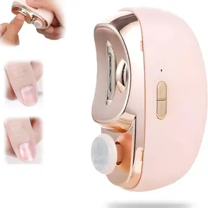 Automatic Electric Nail Clipper Rechargeable, Anti-Splash Anti-Pinch Cordless Trimmer for Safe Painless Manicure Pedicure, Travel-Friendly Tool for Newborns Kids Seniors, Nail Clippers