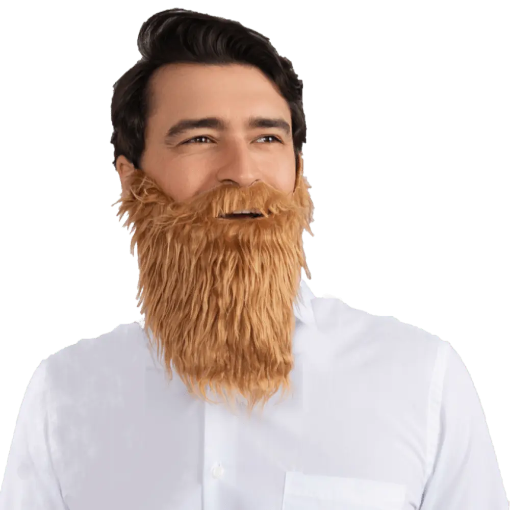 Costume Beard and Mustache Set - Full Fake Beard with Elastic Band – One Size Fits Most Adults & Kids – Perfect for Halloween, Theme Party ,Pretend Play Fun & Role Play