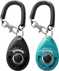 Dog Training Clicker with Sring Wrist and Keyring - Pet Dog Training Clickers for Puppy, Cat, Potty, Bird, Horse, Pet, Trainer Training Tools, Behavior Aids HoAoOo