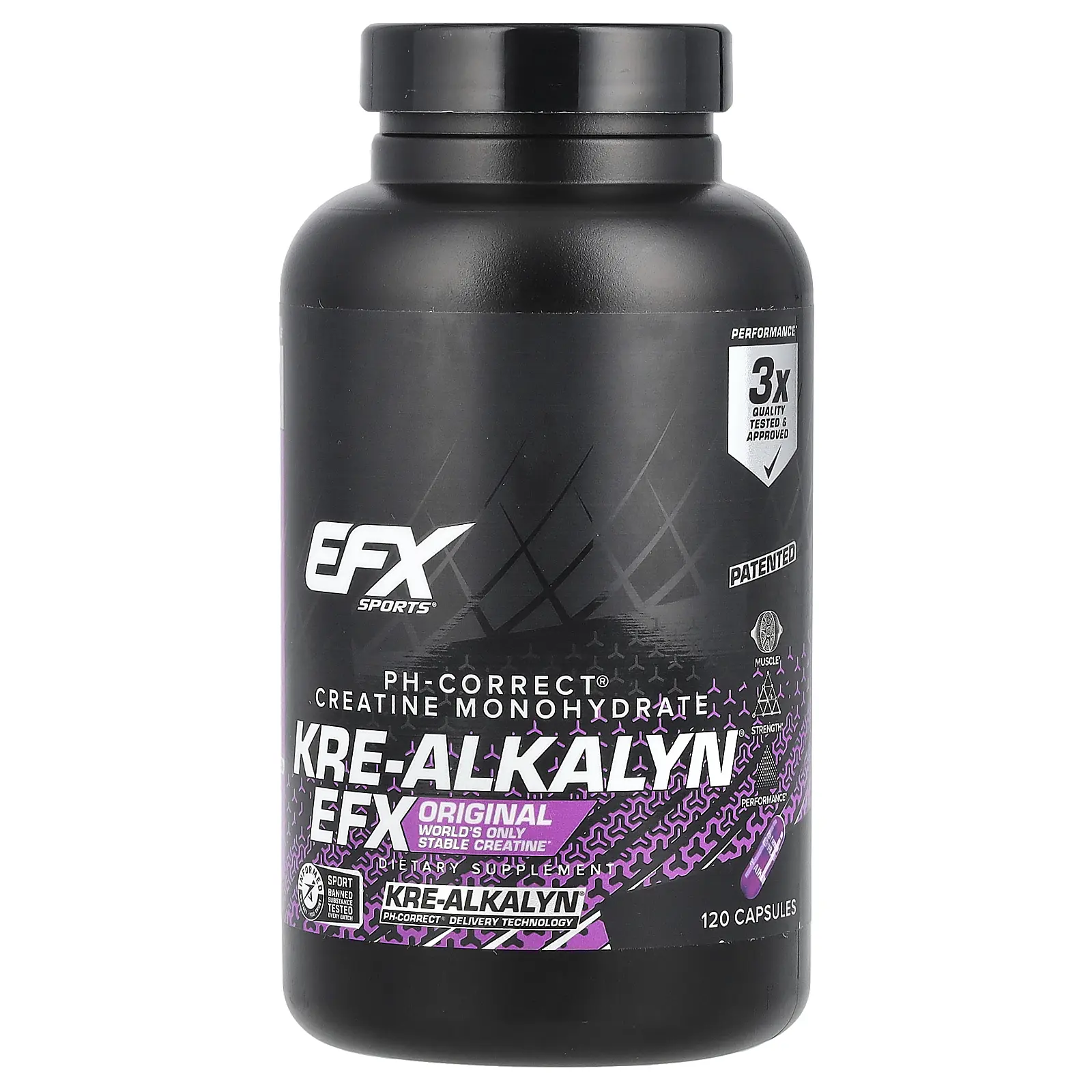 EFX Sports Kre-Alkalyn® EFX, 120 Capsules (750 mg per Capsule) EFX Sports Kre-Alkalyn® EFX, 120 Capsules (750 mg per Capsule)