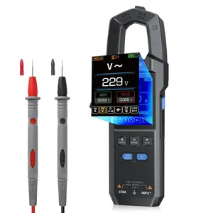 FNRSI DMC-100 Clamp Meter Multimeter 10000 Counts for AC/DC/Voltage/Diode/Resistance/Capacitor/Continuity/Temperature/Frequency/Zero Live Wire/NCV Test with Flashlight Blacklight