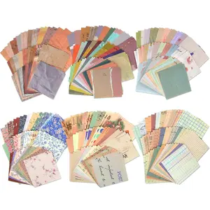 360Pcs Vintage Scrapbook Paper Kit, Multicolor, Rectangular, Matte Finish Scrapbooking Papers Ideal for Artwork, Paper Project, Journaling, Art, DIY Projects