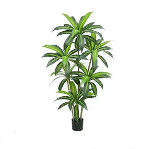 GARVEE 4,9 Fuß große Kunstpflanze künstlichen Bonsai-Bäumen mit Töpfe,künstliche brasilianische Holzbaumpflanze mit Blättern für Eingangsbereich Badezimmer Heimbüro Garten