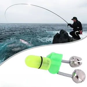 10-Pack Fishing Bite Alarm Equipment, Compact Clip-On Accessories with 20 Audible Alerts, LED Night Lights, Secure Attachment for Night Fishing