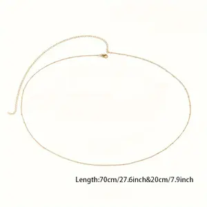 Minimalist Single-Strand Round Bead Thin Chain Waist Belt for Women, Sexy Decoration, Casual Beach Body Chain