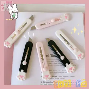 Retractable Utility Knives Cute Cat Paw Knife Portable Letter Opener For Cutting Paper Cardboard Office School Stationery Tools