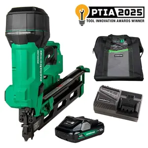 Metabo HPT NR1890DRA 18V MultiVolt Cordless 21° 3-1/2" Plastic Strip Framing Nailer with 4.0Ah Battery & Tool Bag PTIA 2025 Winner