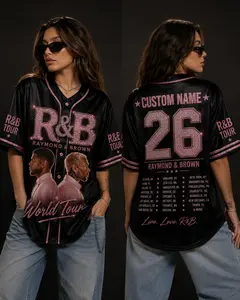 Note 24h - Team Breezy Baseball Jersey Chris Shirt The R B Tour Concert Outfit Custom Name Number Jersey