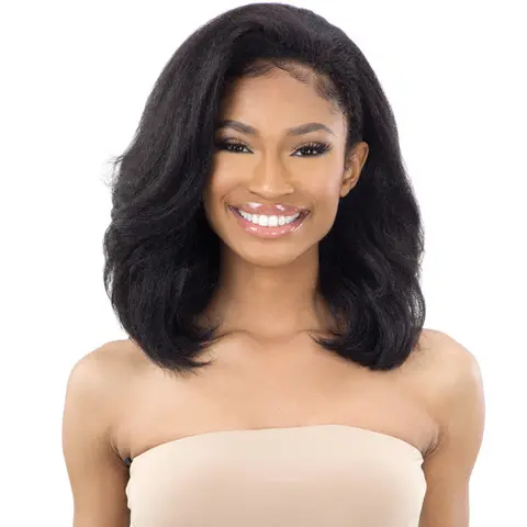 Freetress Equal Synthetic Natural Me Drawstring Fullcap Half Wig - NATURAL ROLLER SET