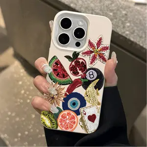 1pc Watermelon Fruit Goldfish Sun Element UV Printed Phone Case Cover, suitable for iPhone 17-11 Pro Pro Max Plus, trendy gift for all occasions