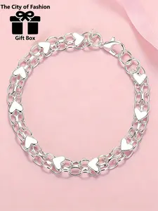 925 Sterling Silver Twisted Chain Bracelet, Hypoallergenic Durable, Couple Daily Wear Jewelry, Versatile Fashion Accessory for Men and Women, Exquisite Bracelet