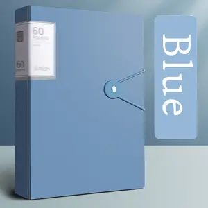 A4 File Folder, Test Paper Folder with 60 Pockets for A4-Sized Documents, Durable PP Material, Highly Transparent for Easy Storage and Organization