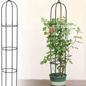 6 Feet Tall Garden Trellis for Climbing Plants, Kalolary Garden Tower Obelisk, Rustproof Metal Potted Plant Climbing Support, Indoor Outdoor, Garden Supplies, Plant Cages