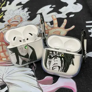 Obito & Sasuke Naruto Series Earphone Case - Cool Anime Character Design for AirPods 3/4/Pro2, Scratch-resistant, Dustproof, Shockproof, Lightweight, Otaku Accessory, Trending Gift for Anime Fans