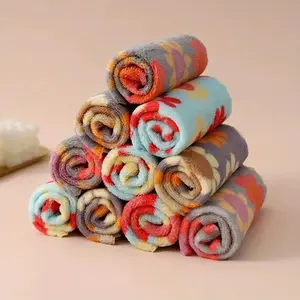 6 Pack Sunflower Small Hand Towels, Soft Coral Fleece Face Towels, Reusable Cleaning Cloths, Multi-Purpose Towels for Kitchen Bathroom, Reusable Washable Towels