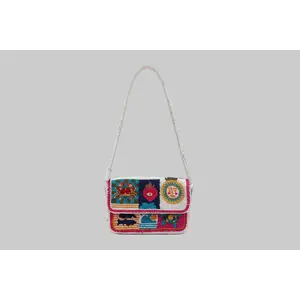 Trending Beaded Bags - Multi Color Patchwork Sea Life