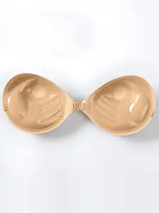 Silicone Adhesive Bra for Women, Invisible Push-Up Silicone Bra for Wedding Dresses, Breathable and Supportive Backless Lingerie