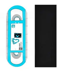 Heat Transfer Graphic Wooden Fingerboard Deck, Design Contest 2025 Winner, @thefingerboardingdad - "VHS"