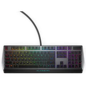 Alienware Low-Profile RGB Gaming Keyboard AW510K, Alienfx per Key RGB LED Color Backlighting, Media CONTROLS & USB Passthrough, Cherry MX Low Profile Red Switches Dell Computers