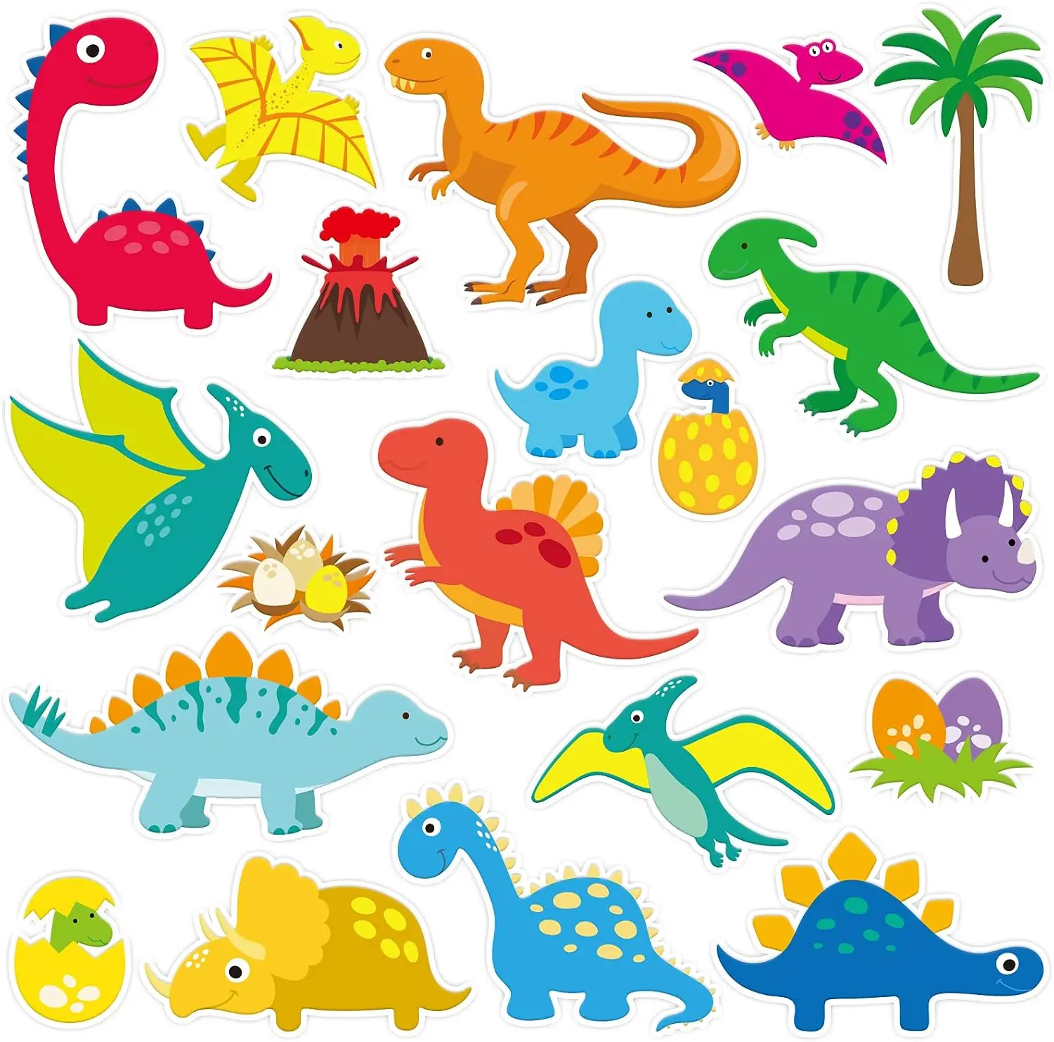 20 PCS Dinosaur Thick Gel Clings Dinosaurs Window Gel Clings Decals Stickers for Kids Toddlers and Adults Home Window Classroom Nursery Summer Dinosaurs Party Supplies Decorations,back to school,back to school haul
