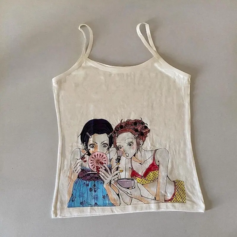 Nana and Hachi Anime Tank Top Nana and Hachi Anime Comfort Cropped T-Shirt Manga Tee Girls Womenswear Japanese Tank Tops