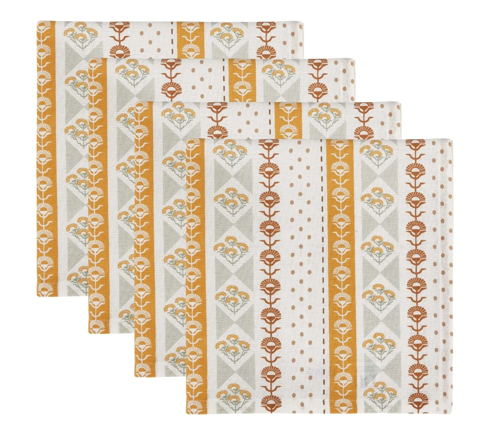 Design Imports Set/4 Golden Gardens Printed Napkins Design Imports Set/4 Golden Gardens Printed Napkins