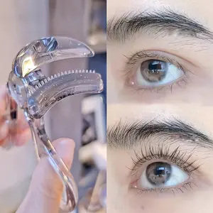 1pcs Frameless Eyelash Curler, Angled Comb Design, Natural Curling Long-Lasting Hold, Makeup Essential, Perfect for Daily Use, Beauty Lash Curler