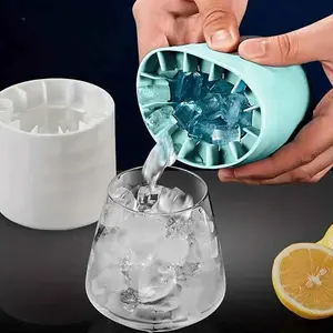 Durable Silicone Ice Tray, Easy-Release Ice Molds for Perfect Cylindrical Cubes, Ideal for Home Bar & Kitchen Use, Home Bar Accessories, Ice Cube Maker, Great Christmas Gift