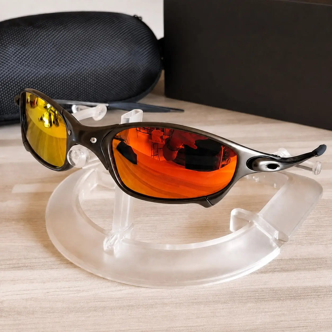 Juliet X-Metal Polarized Sunglasses, Futuristic Wraparound Shades for Men & Women, UV Protection Sport Eyewear, Y2K Streetwear Trend for Driving, Cycling & Everyday Style