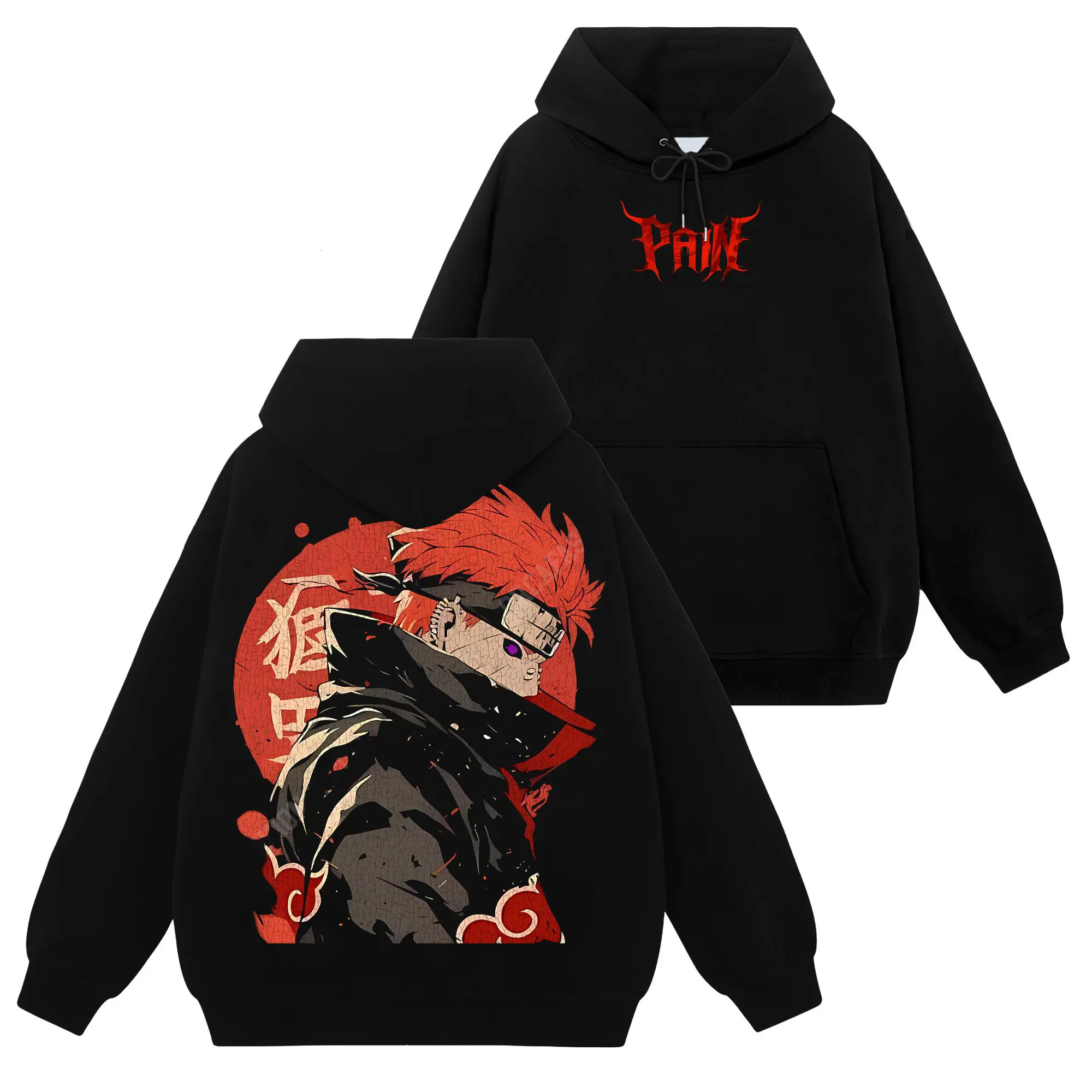 [Konoha Shop] Limited Pain Akatsuki - Naruto Shippuden #70 Hoodie T-Shirt Sweatshirt, Retro Vintage Unisex Graphic 90s Cotton, Gift For Wibu Ninja Shinobi , Anime Manga Y2K Streetwear