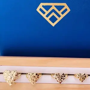 Oroconda Jewelry 14k Gold Heart Shaped Nugget Ring Size 4 - Elegant Romantique Design for Special Moments