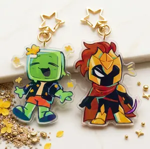 D3rlord3 and Avery pixel game inspired ARG acrylic keychains