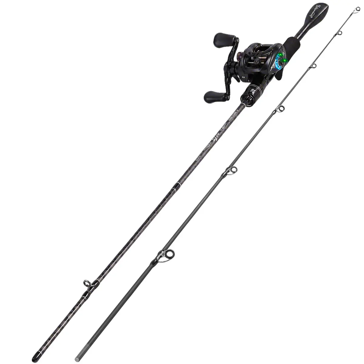 Fishing Rod Combos 2 Pieces  M Power Travel Fishing Rod Pole with 4+1BB Baitcasting Fishing Reel  7.2:1 Gear Ratio DC Baitcaster Reel  for Freshwater Saltwater Fishing