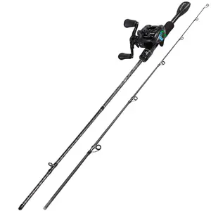 Fishing Rod Combos 2 Pieces  M Power Travel Fishing Rod Pole with 4+1BB Baitcasting Fishing Reel  7.2:1 Gear Ratio DC Baitcaster Reel  for Freshwater Saltwater Fishing
