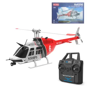 LesDiy RC ERA C138 1/33 Scale 206 Helicopter 2.4G 6CH No Aileron Helicopter with Altitude Hold (RTF Version/Red & Black & White)