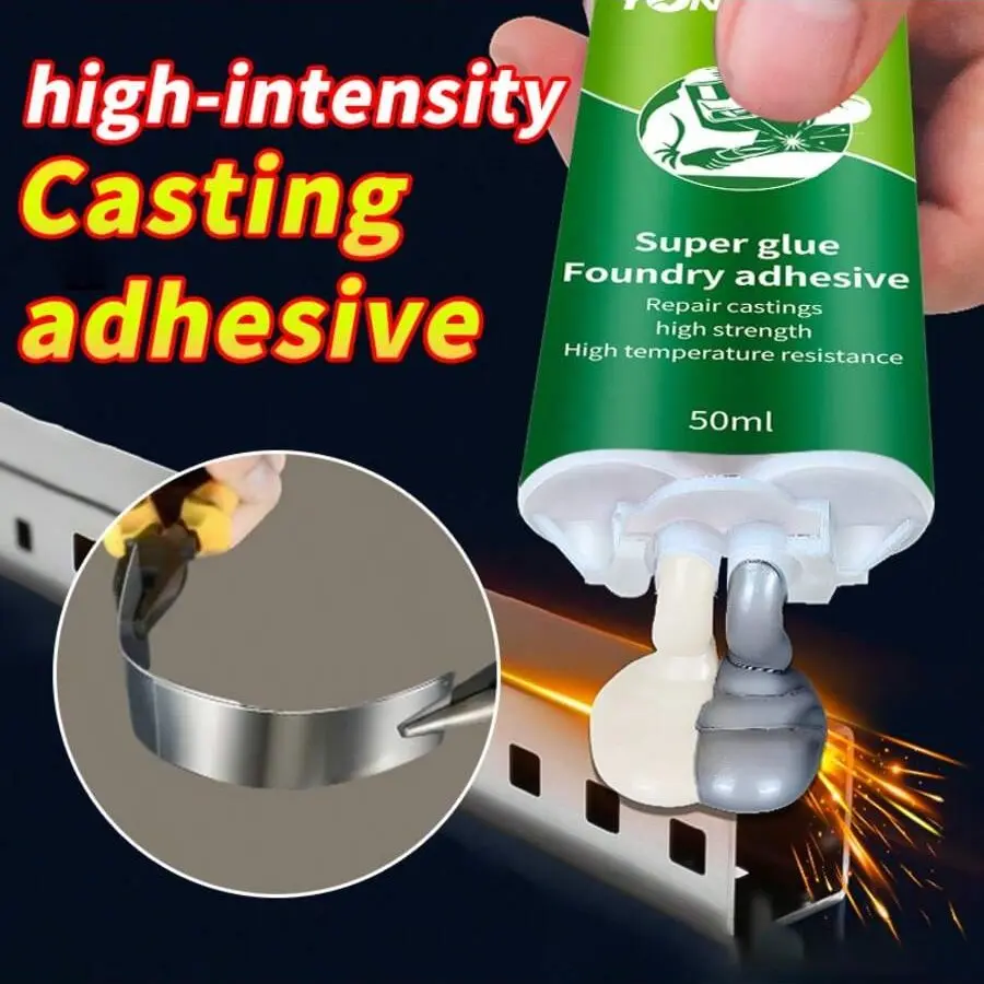 High Strength Cast Iron Glue, Heat Resistant Welding Adhesive, Metal Water Tank Repair Agent, Stainless Steel Radiator Plumber Sealant, Super Glue, High Temperature Resistant