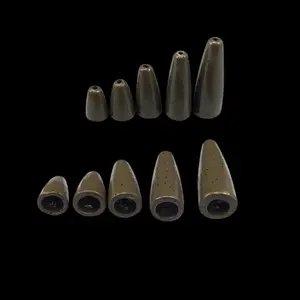 Pack of 10 Green Pumpkin Weights - 3/16oz & 1/4oz Options for Bass Fishing