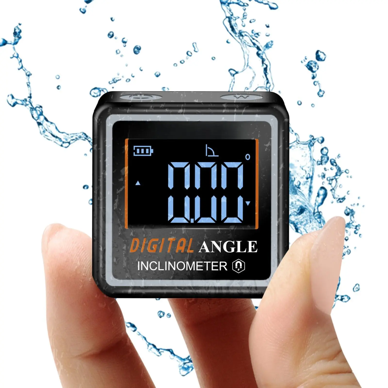 Ultra Small Digital Angle Finder Magnetic Level  Rechargeable Cube Table Miter Gauge 4 * 90 Degree Protractor Electronic Inclinometer Wood Working Measuring Tool